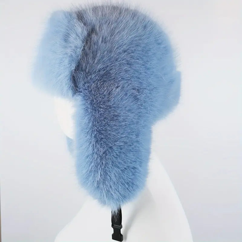 Vintage Fleece-Lined Bomber Hat – Warm Winter Ear Flaps