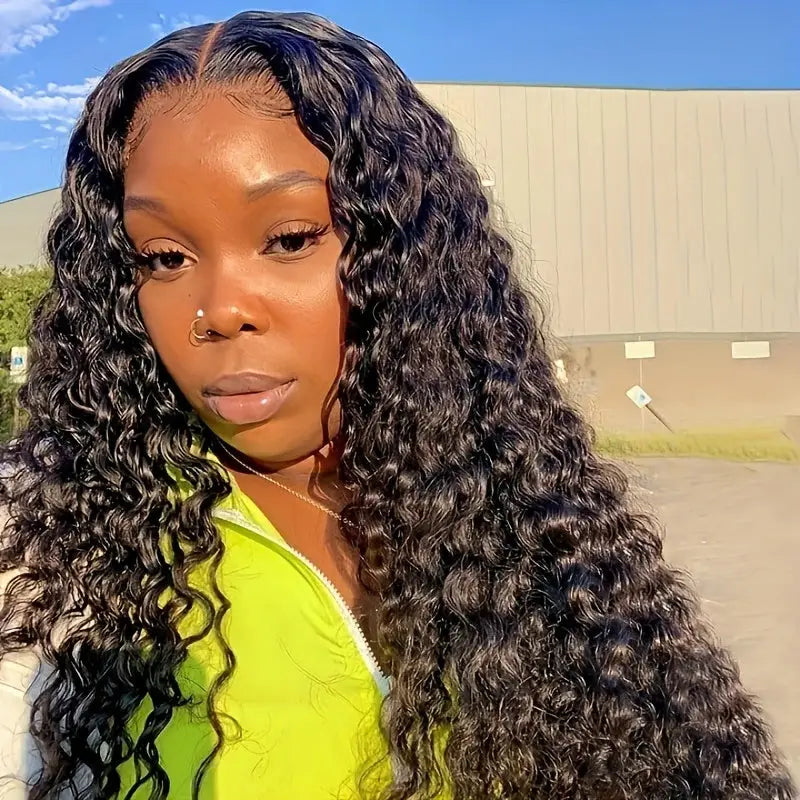360 Water Wave Wig – 200% Density, Invisible Strap, Glueless