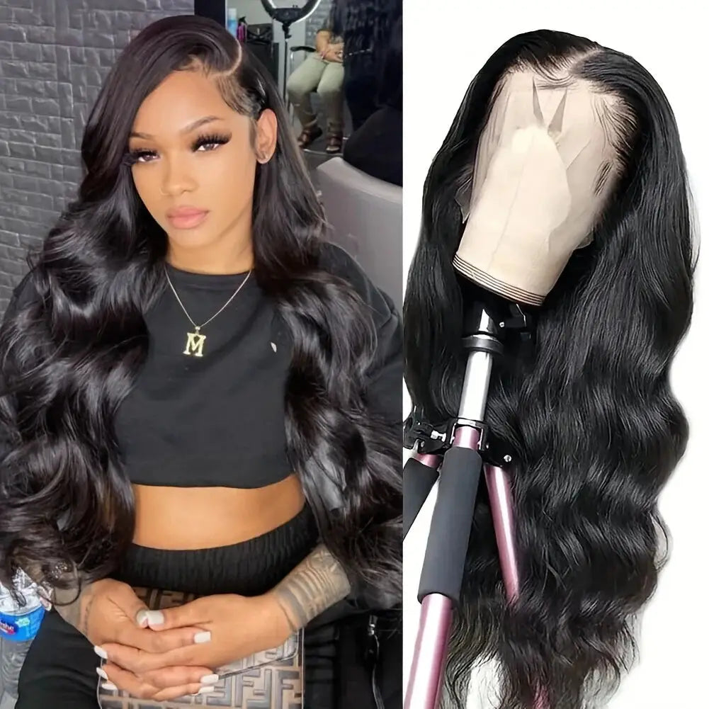 13x4 Lace Front Body Wave Wig – 200% Density, Human Hair