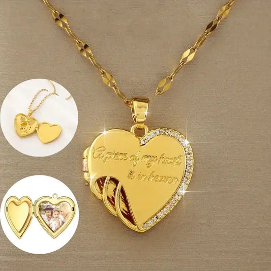 Elegant Copper Heart Locket Necklace