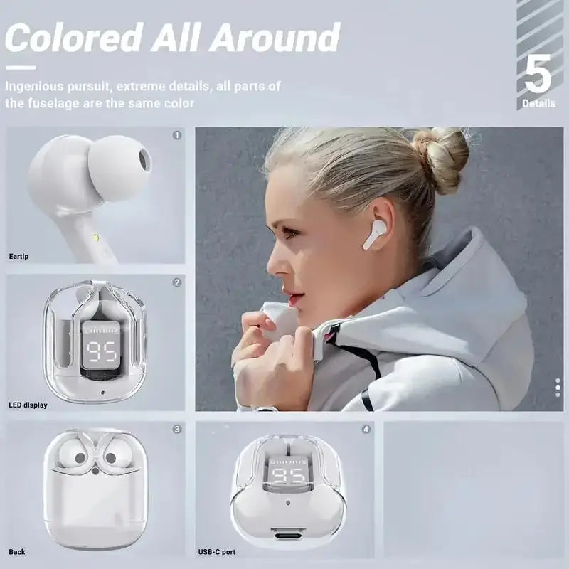 Wireless Immersive LED Display Headphones