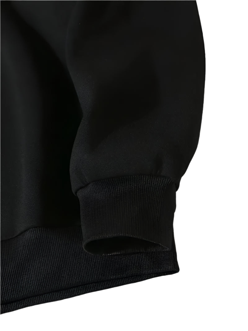 Plus Size Fashion Fleece-Lined Sweatshirt Set