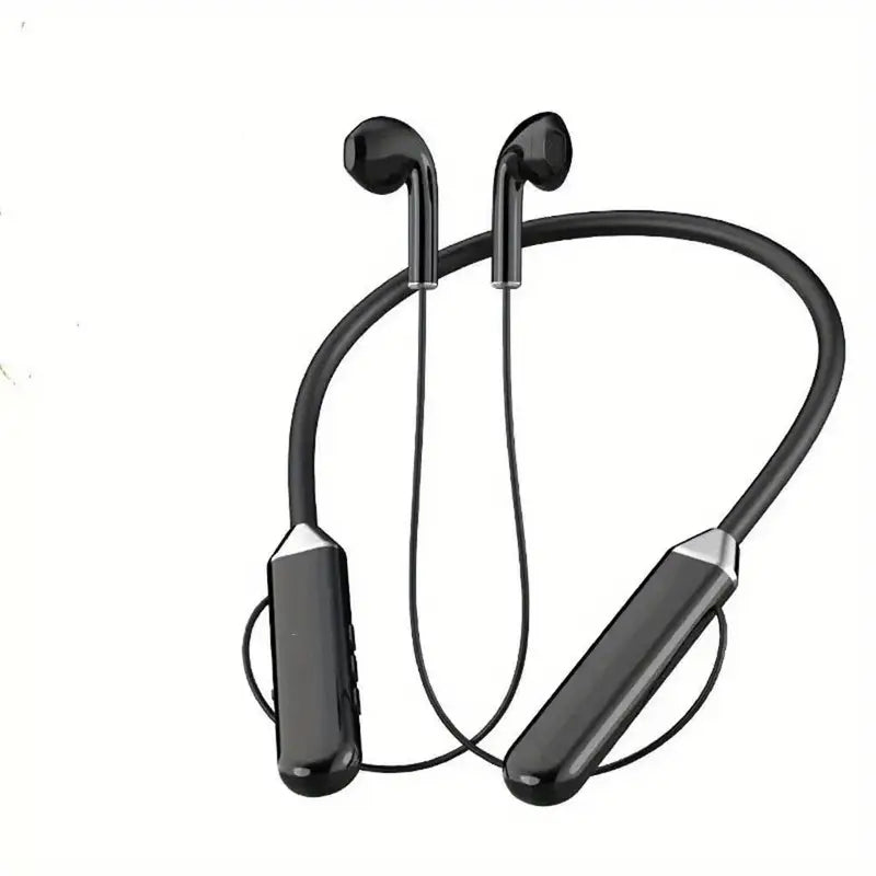 Wireless Neckband Earphones – Noise Cancelling, Sport, USB Charge Black