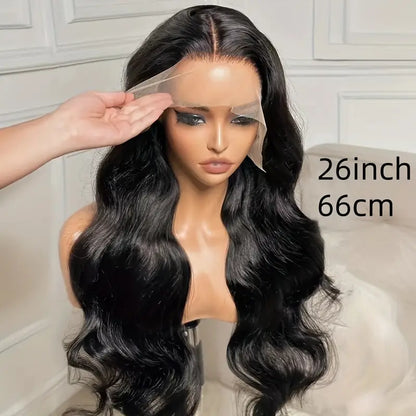 Women Black Loose Wave Preplucked  Baby Hair Bleached Knots Wig