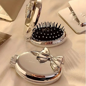 portable-mini-bow-shaped-hair-comb-folding-travel-brush-with-mirror-nylon-bristles-abs-handle