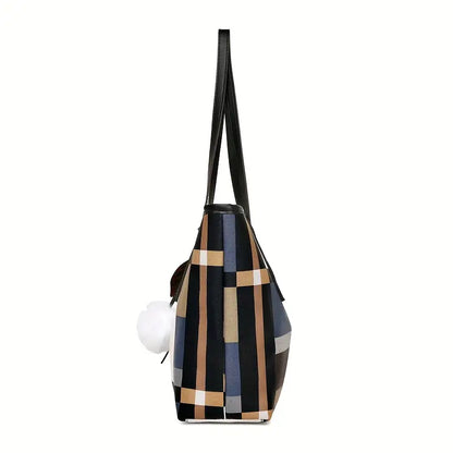 Chic Everyday Lightweight Plaid Shoulder Bag