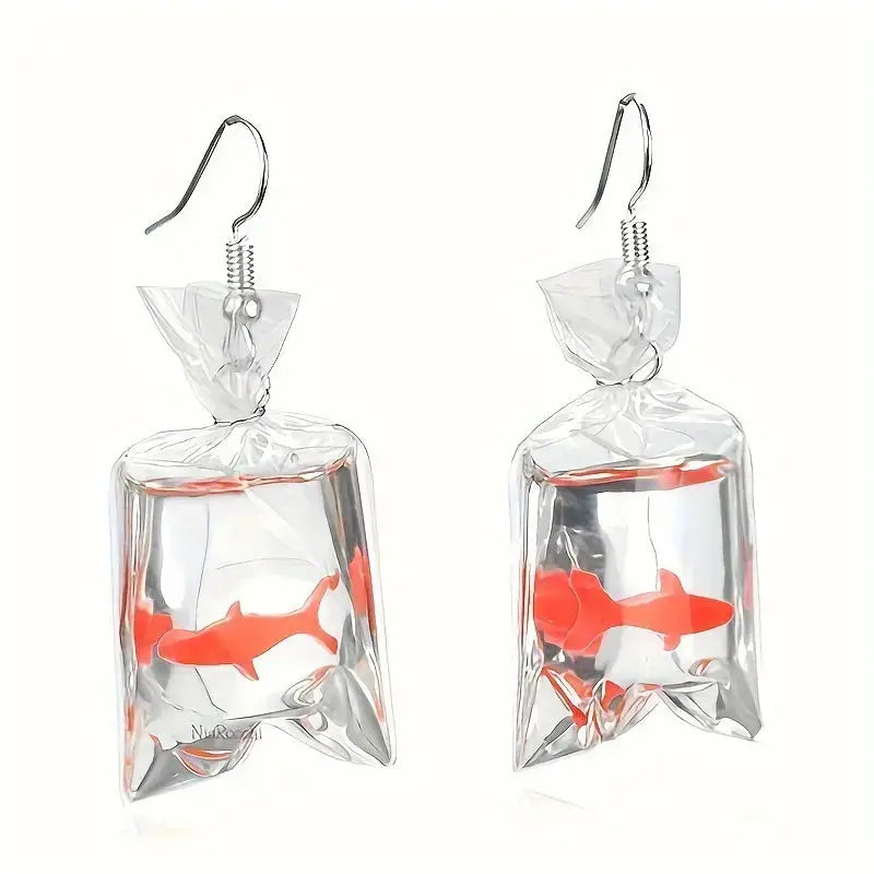 transparent-goldfish-bag-earrings-cute-quirky-pair