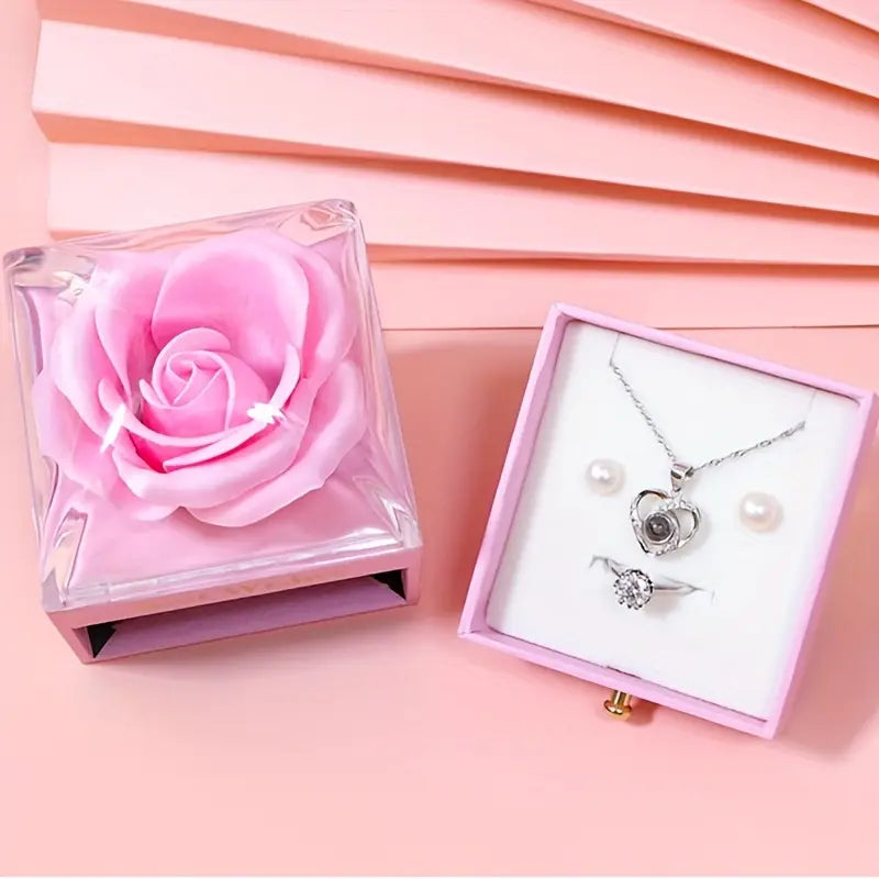 Glam Macaron Jewelry Box with Drawers – Soap Flower Look