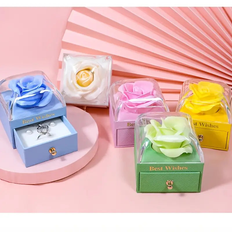 Glam Macaron Jewelry Box with Drawers – Soap Flower Look