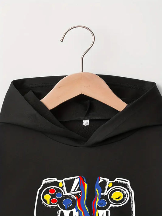 Boys' Polyester Hoodie - Comfortable & Stylish