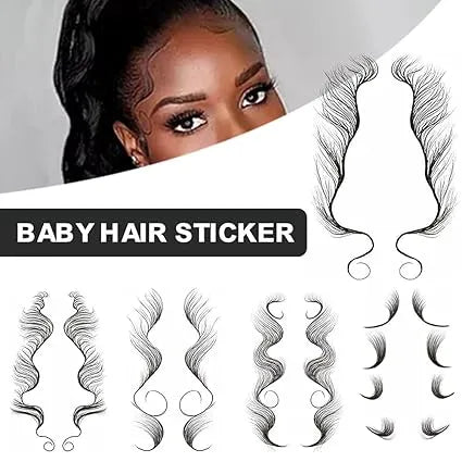 Temporary Hair Edges Tattoo Sticker – Waterproof & Long-Lasting Baby Hair Design