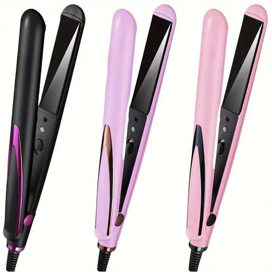 2-in-1 Hair Straightener & Curler – Ion Tech & Adjustable Heat Black