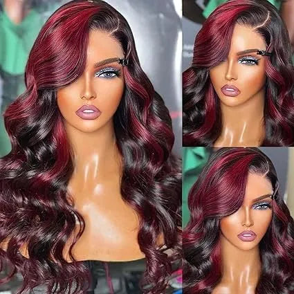 28" Red Body Wave Wig – HD Lace Front Wig