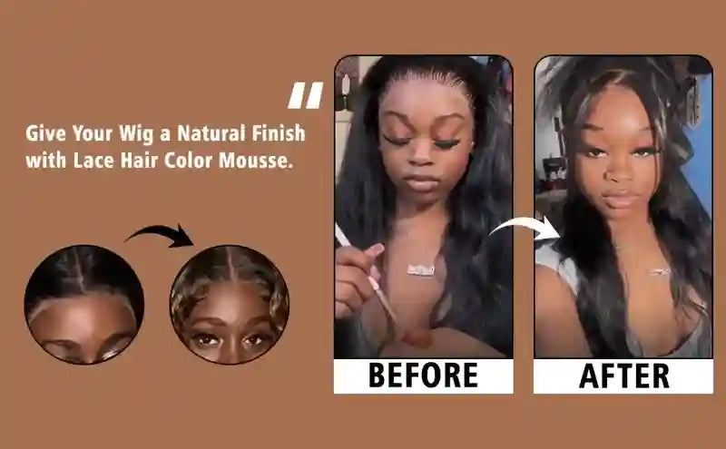 11pcs Medium Brown Lace Tint Mousse & Hair Styling Set