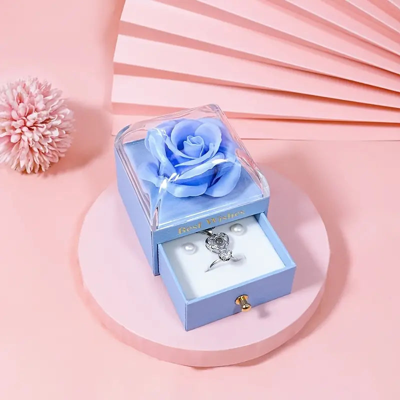 Glam Macaron Jewelry Box with Drawers – Soap Flower Look