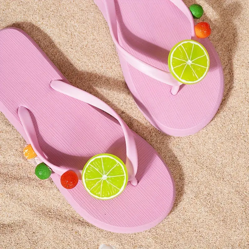 Women’s Lightweight EVA Flip-Flops – Tropical Fruit Beach Slides
