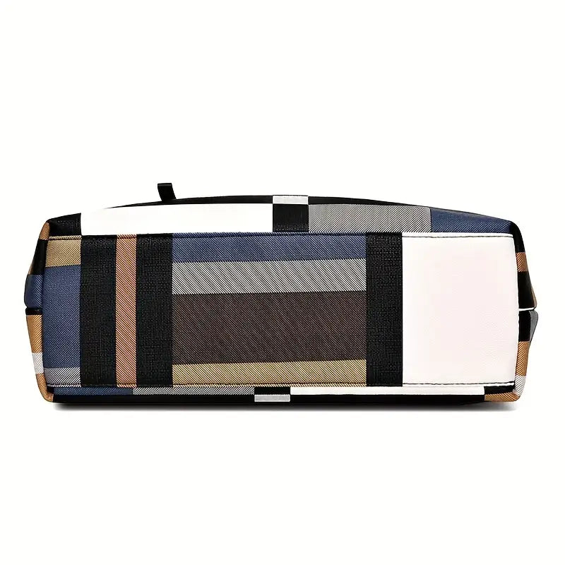 Chic Everyday Lightweight Plaid Shoulder Bag