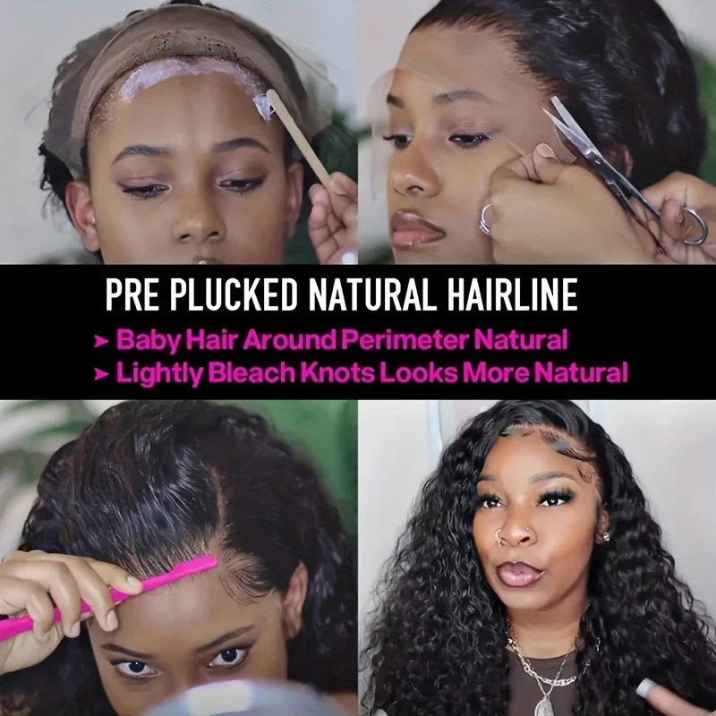 13x4 Deep Wave Lace Front Wig – 18" Human Hair Wig - human hair wig, deep wave wig, 18 inch wig