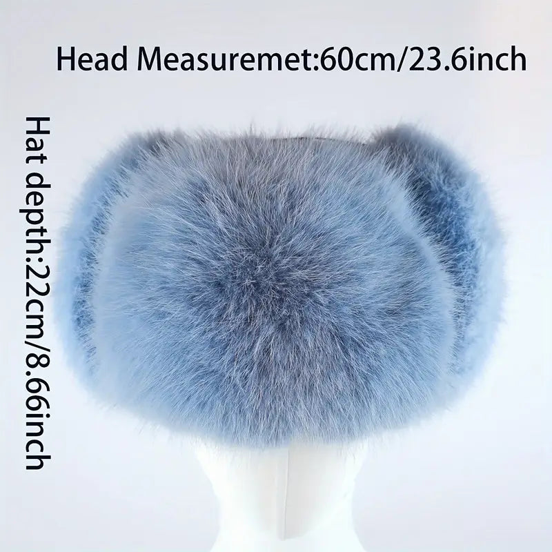 Vintage Fleece-Lined Bomber Hat – Warm Winter Ear Flaps