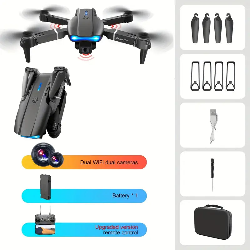 E99 Foldable RC Camera Drone – Quadcopter Toy for Beginners
