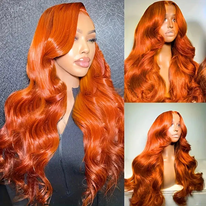 350 Ginger 13x6 Lace Wig – Body Wave, HD, 200% Density