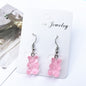 1 Pair Sweet Fun Resin Gummy Bear Stud Earrings Pink