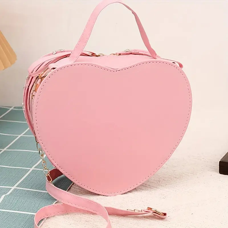 Chic Heart-Shaped Floral Crossbody Bag – Cute & Trendy Purse