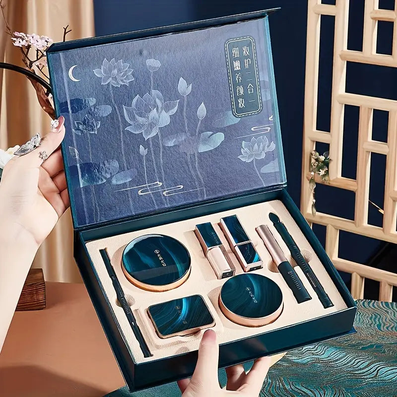 8pcs Natural Hydrating Makeup Set – Plant-Based & Portable