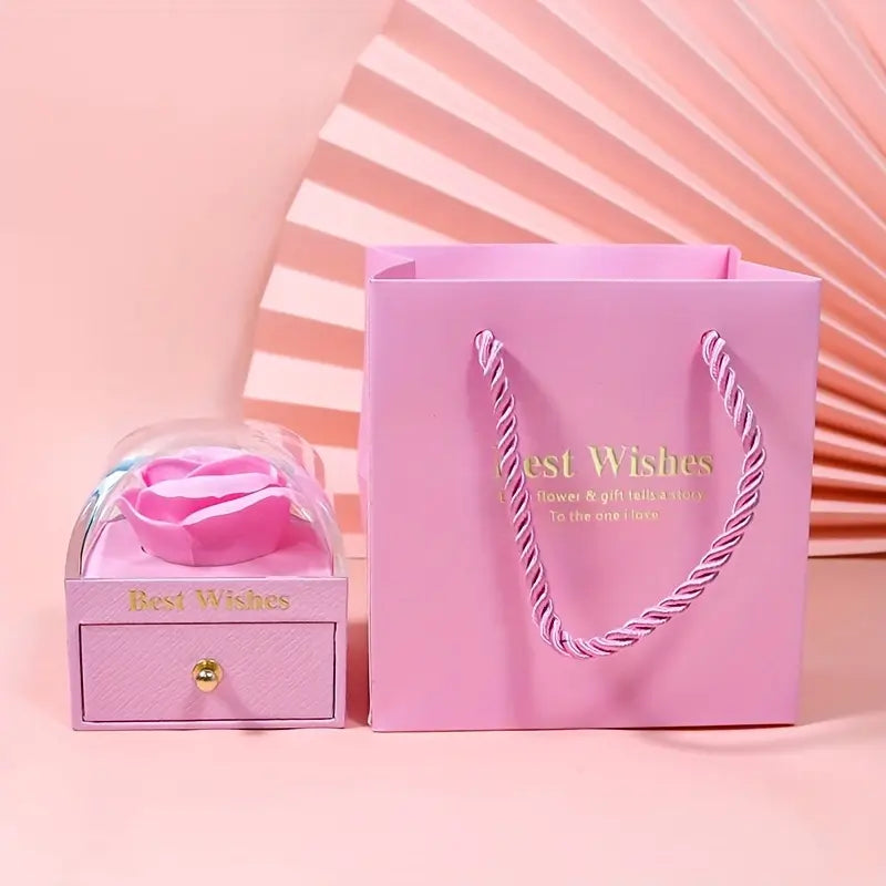 Glam Macaron Jewelry Box with Drawers – Soap Flower Look