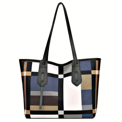 Chic Everyday Lightweight Plaid Shoulder Bag