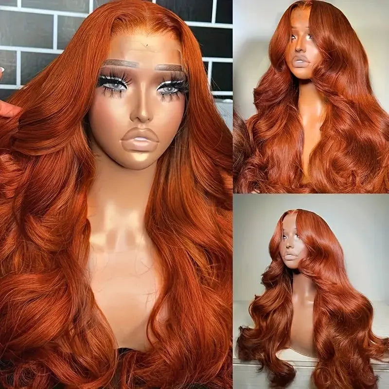 350 Ginger 13x6 Lace Wig – Body Wave, HD, 200% Density