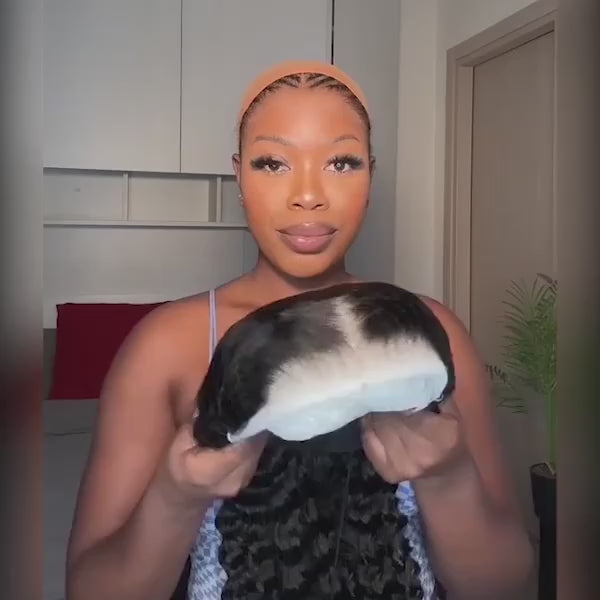 13x4 Deep Wave Lace Front Wig – 18" Human Hair Wig